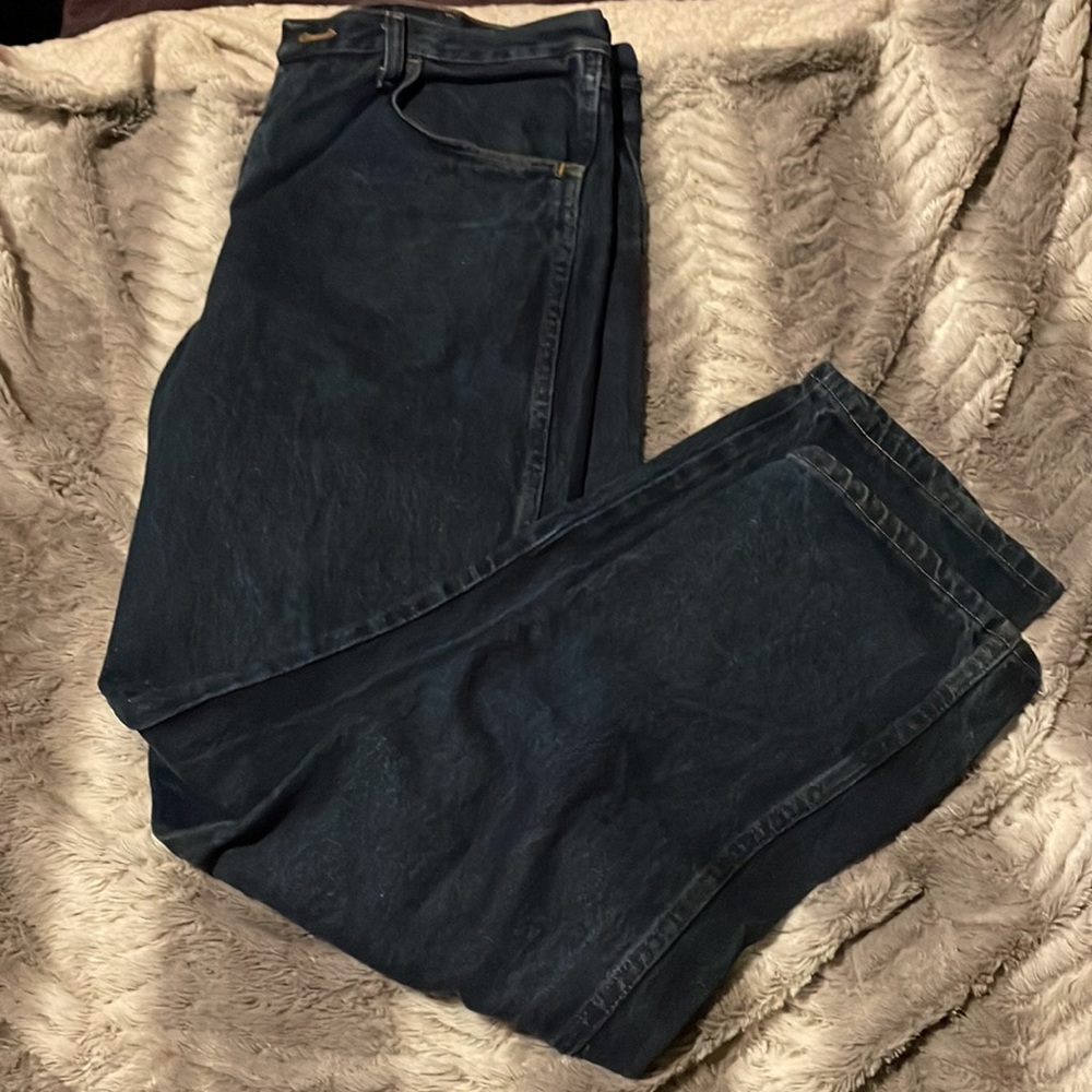 Rustlers Mens Dark Blue Relaxed Fit Jeans, 38x32